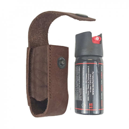 Чехол для аэрозольных баллончиков 65 мл со скобой цвет шоколад