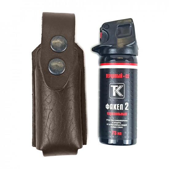 Чехол для аэрозольных баллончиков 65-75мл с двойной защелкой цвет шоколад