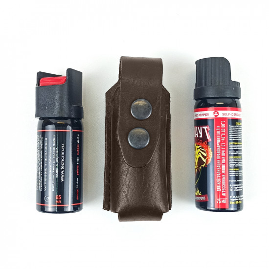 Чехол для аэрозольных баллончиков 65-75мл с двойной защелкой цвет шоколад