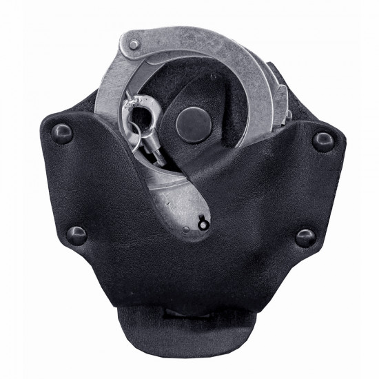 Чехол для наручников открытый кожаный черный