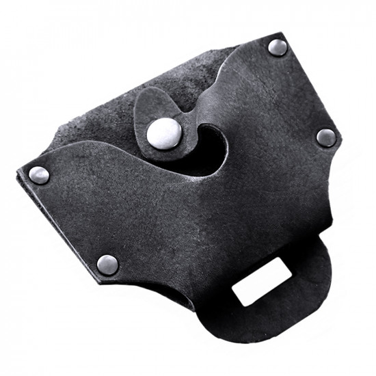 Чехол для наручников открытый кожаный черный