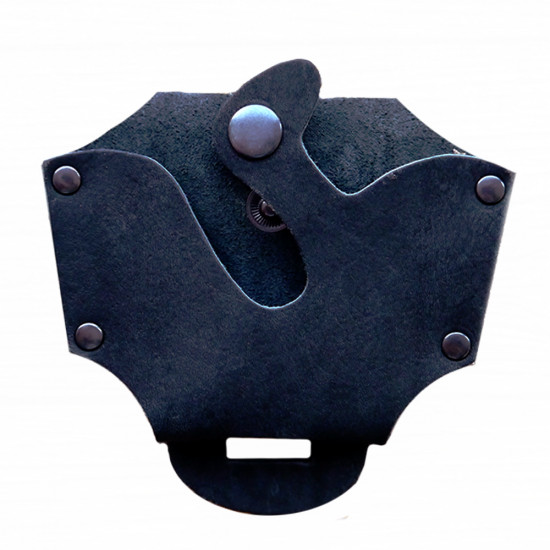 Чехол для наручников открытый кожаный черный