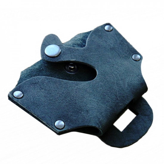 Чехол для наручников открытый кожаный черный