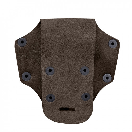 Чехол для наручников открытый кожаный цвет шоколад