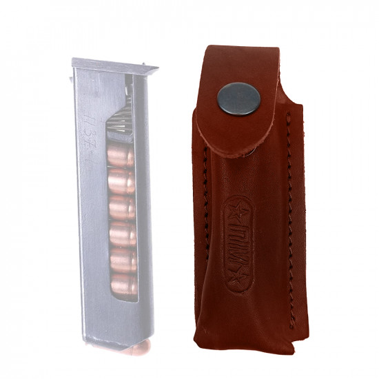 Чехол для запасной обоймы ПМ Пистолета Макарова цвет коньяк