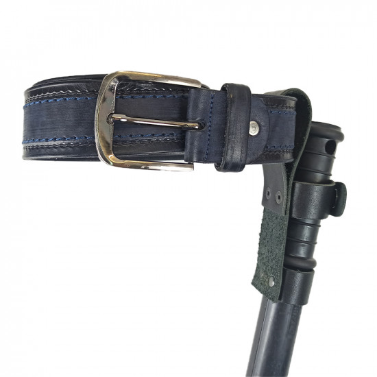 Подвес, держатель для резиновой дубинки на пояс кожаный черный