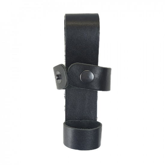 Подвес, держатель для резиновой дубинки на пояс кожаный черный