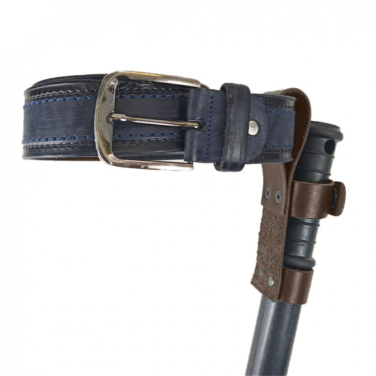 Подвес, держатель для резиновой дубинки на пояс кожаный цвет шоколад