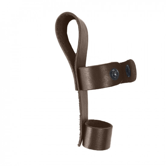 Подвес, держатель для резиновой дубинки на пояс кожаный цвет шоколад