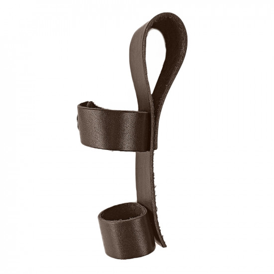 Подвес, держатель для резиновой дубинки на пояс кожаный цвет шоколад