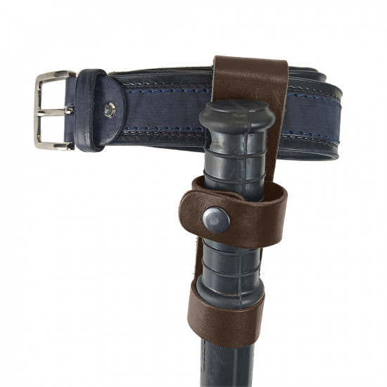 Подвес, держатель для резиновой дубинки на пояс кожаный цвет шоколад