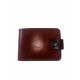 Кошелек кожаный миниатюрный вместительный цвет коньяк