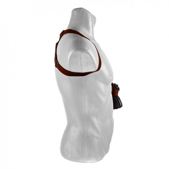 Кобура оперативная для ПМ пистолета Макарова кожа цвет коньяк