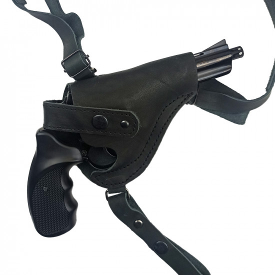 Кобура оперативная для револьвера кожа цвет черный