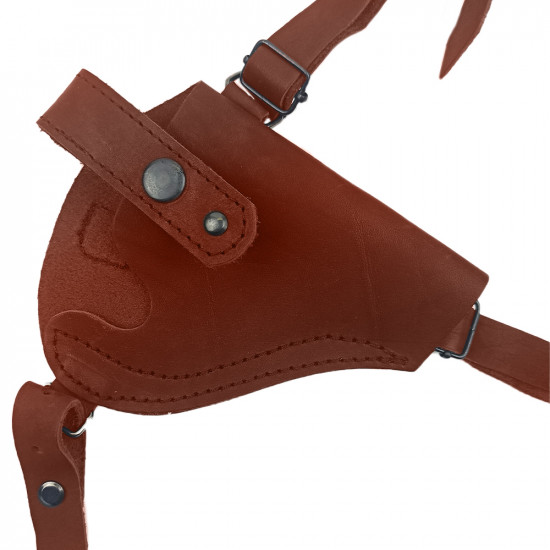 Кобура оперативная для револьвера кожа цвет коньяк