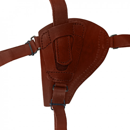 Кобура оперативная для револьвера кожа цвет коньяк