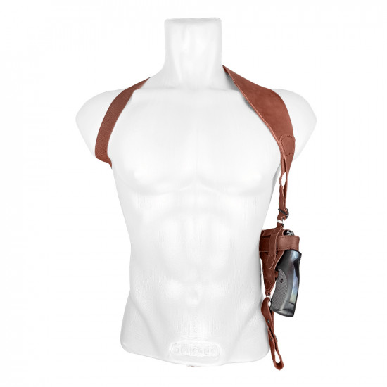 Кобура оперативная для револьвера кожа цвет коньяк