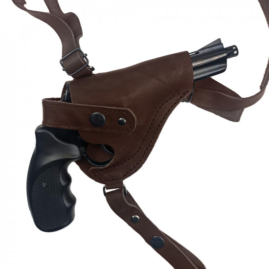 Кобура оперативная для револьвера кожа цвет шоколадный