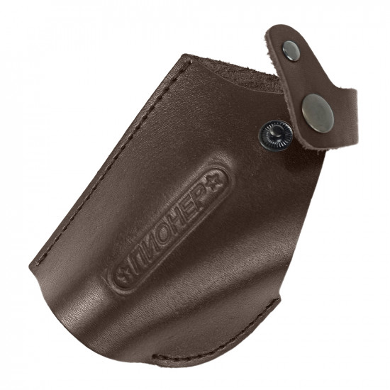 Кобура поясная со шлевкой для пистолета Пионер цвет шоколад под левую руку