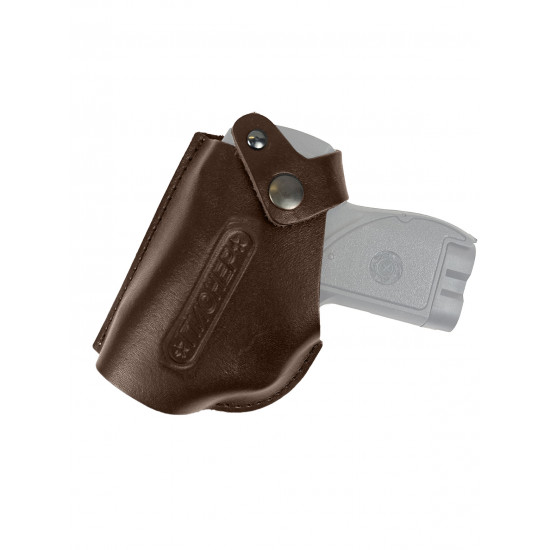 Кобура поясная со шлевкой для пистолета Пионер цвет шоколад под левую руку