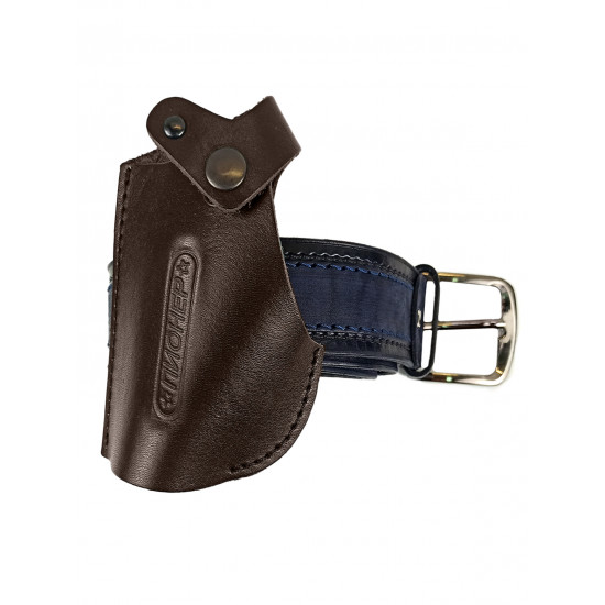 Кобура поясная со шлевкой для пистолета Пионер цвет шоколад под левую руку