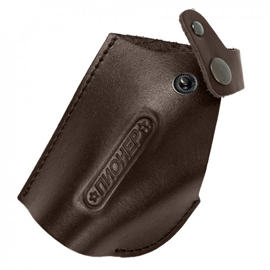 Кобура поясная со шлевкой для пистолета Пионер цвет шоколад под левую руку