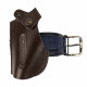 Кобура поясная со шлевкой для пистолета Пионер цвет шоколад под левую руку