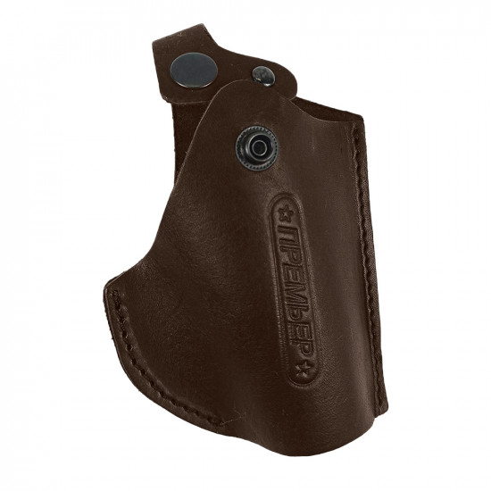 Кобура для пистолета Премьер поясная натуральная кожа цвет шоколад