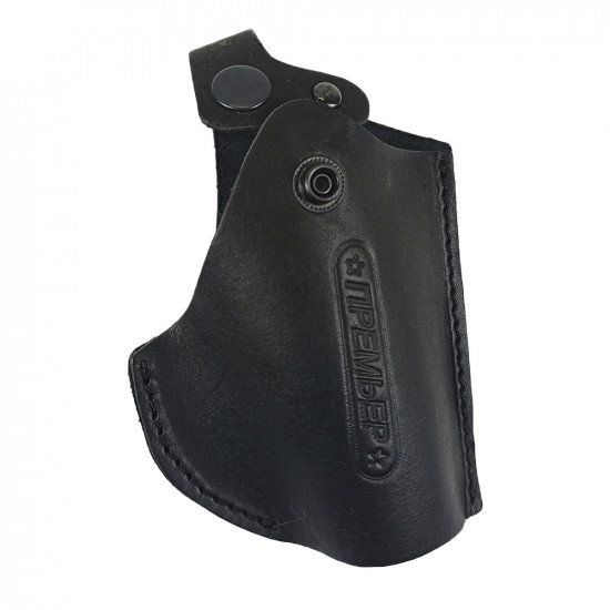 Кобура для пистолета Премьер поясная натуральная кожа, черная