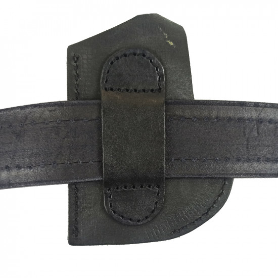 Кобура для пистолета Премьер поясная натуральная кожа, черная