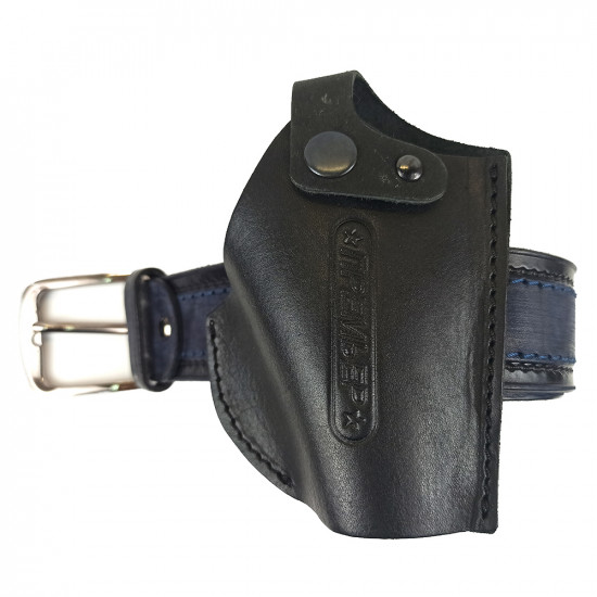 Кобура для пистолета Премьер поясная натуральная кожа, черная