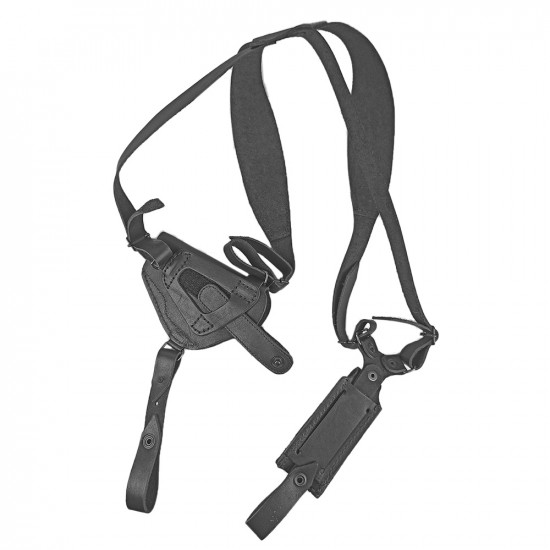 Кобура оперативная для ПМ пистолета Макарова с магазином кожа цвет черный