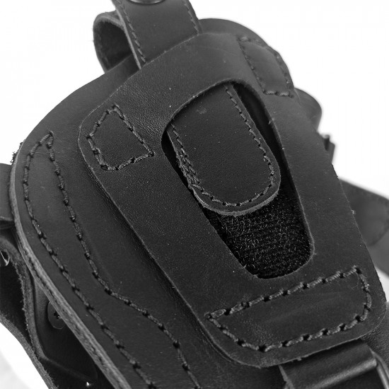 Кобура оперативная для ПМ пистолета Макарова с магазином кожа цвет черный