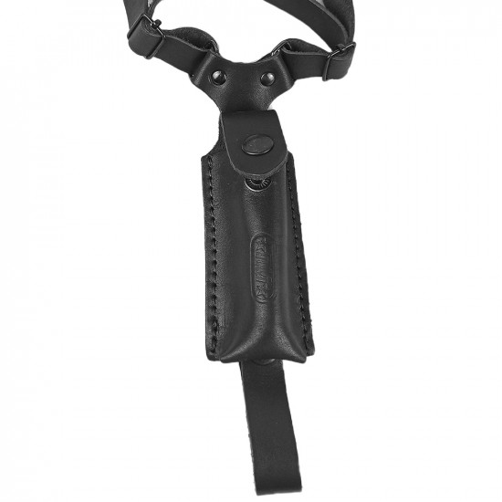 Кобура оперативная для ПМ пистолета Макарова с магазином кожа цвет черный