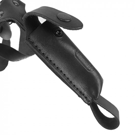 Кобура оперативная для ПМ пистолета Макарова с магазином кожа цвет черный