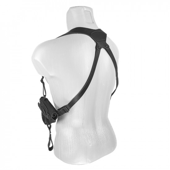 Кобура оперативная для ПМ пистолета Макарова с магазином кожа цвет черный