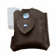 Кобура для Оберег аэрозольного пистолета поясная со скобой натуральная кожа, цвет шоколад