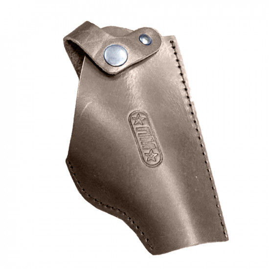 Кобура кожаная поясная для пистолета Макаров ПМ со скобой, цвет шоколад