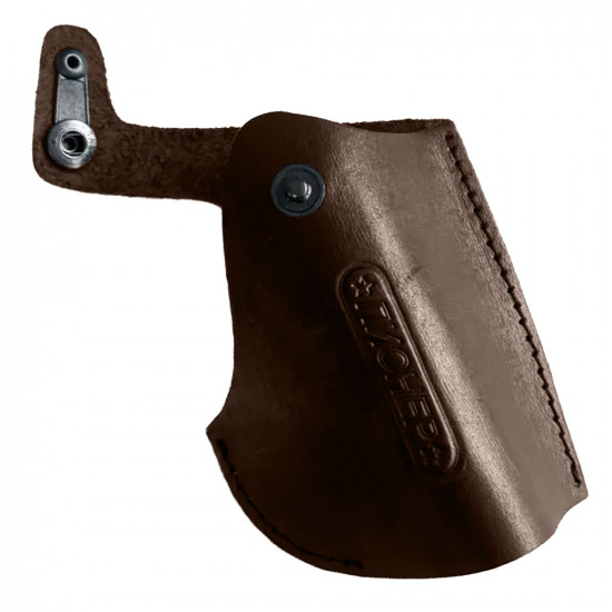 Кобура поясная со скобой для пистолета Пионер, цвет шоколад