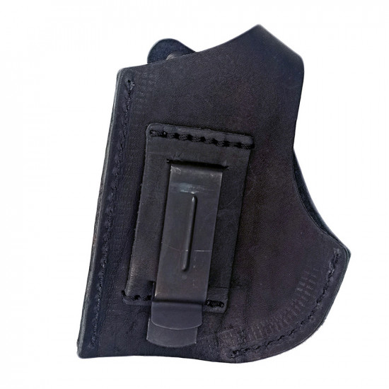 Кобура для пистолета Премьер поясная со скобой натуральная кожа, черная