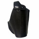 Кобура для Премьер-4 аэрозольного пистолета поясная со скобой натуральная кожа, черная
