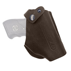 Кобура для Премьер-4 аэрозольного пистолета поясная со скобой натуральная кожа, цвет шоколад