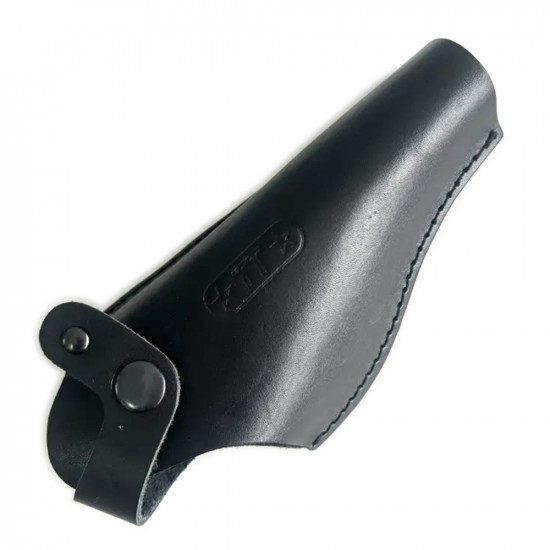 Кобура кожаная поясная на ремень для пистолета "ТТ" с металлической скобой, черная
