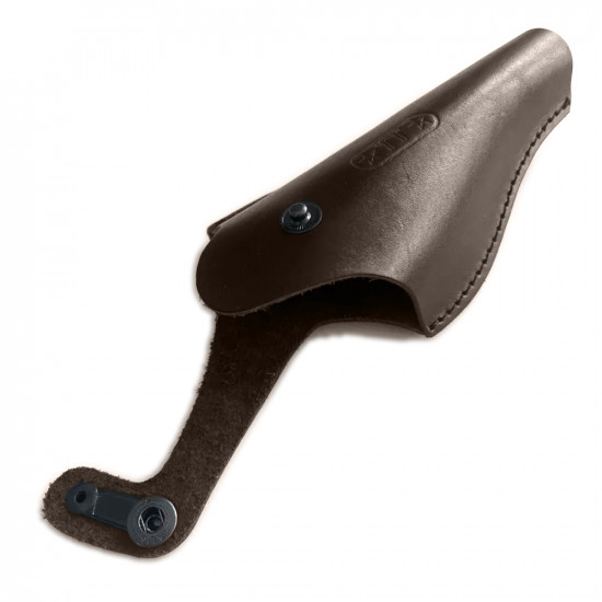 Кобура кожаная поясная на ремень для пистолета "ТТ" со скобой, цвет шоколад