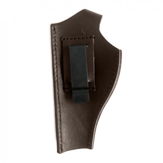 Кобура кожаная поясная на ремень для пистолета "ТТ" со скобой, цвет шоколад