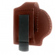Кобура кожаная поясная для пистолета Удар со скобой, цвет коньяк