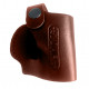 Кобура кожаная поясная для пистолета Удар со скобой, цвет коньяк