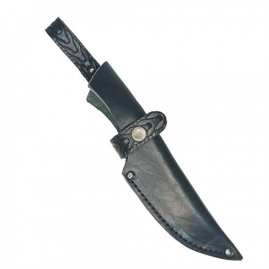 Ножны для ножа с длинной клинка 12 см европейского типа кожаные цвет черный