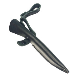 Ножны для ножа с длинной клинка 12 см европейского типа кожаные цвет черный