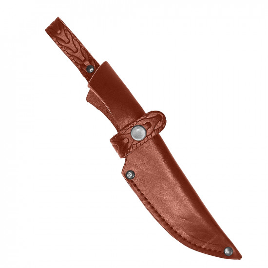 Ножны для ножа с длинной клинка 12 см европейского типа кожаные цвет коньяк